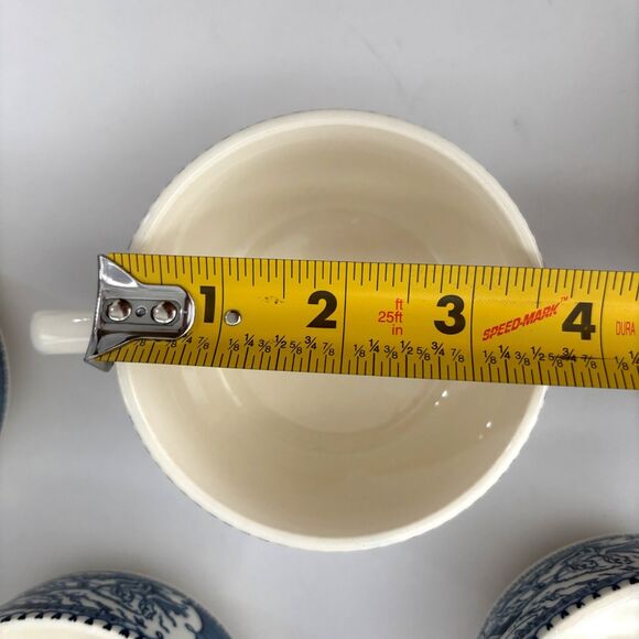 Currier Ives Teacups Vintage 1950s Old Grist Mill Horse Buggy Coffee Set of 6 - Picture 6 of 6